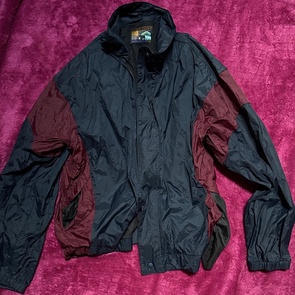 Men's Black Windbreaker Jacket